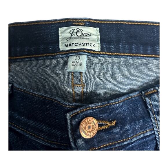 J.Crew Matchstick Dark Wash Jeans W29 L30 - Picture 4 of 5